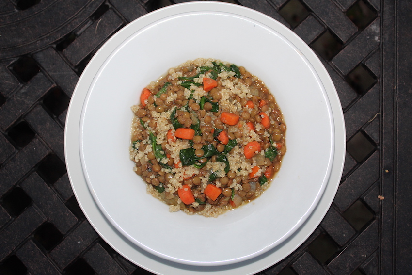 lentil veggie bowl