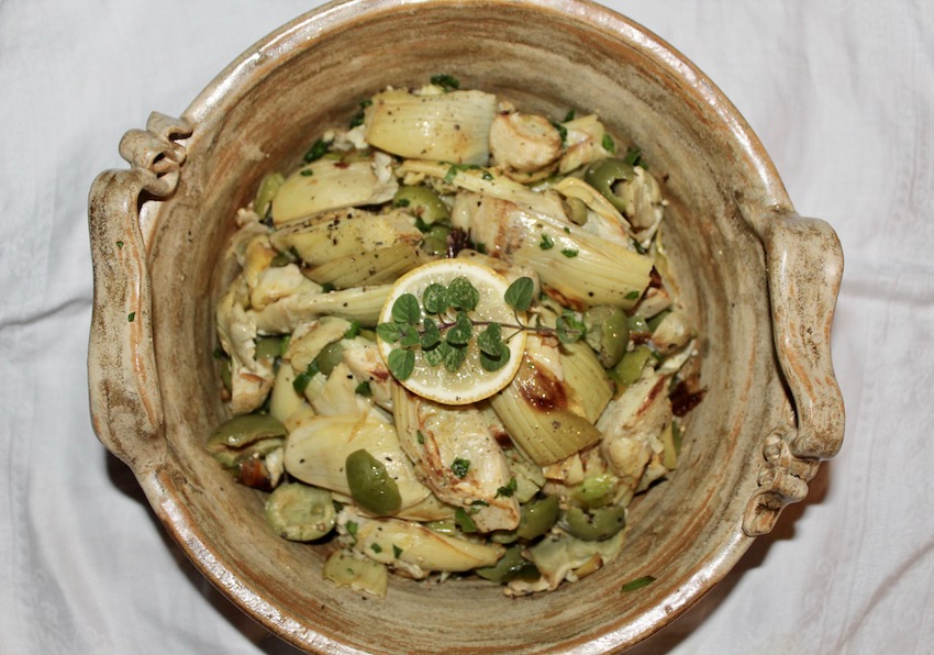 seared artichoke salad