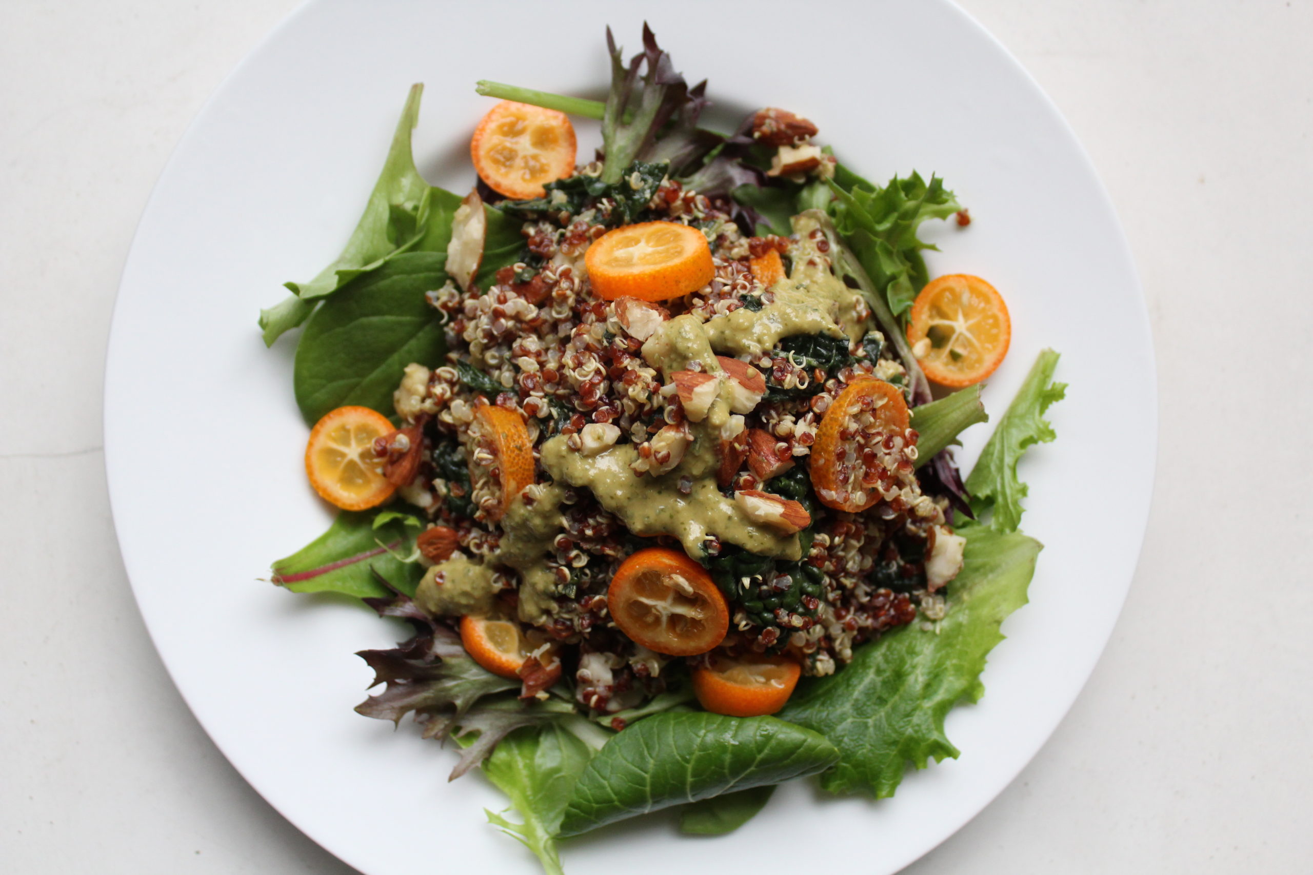 Red And White Quinoa Salad With Kale And Tahini Dressing Recipes 