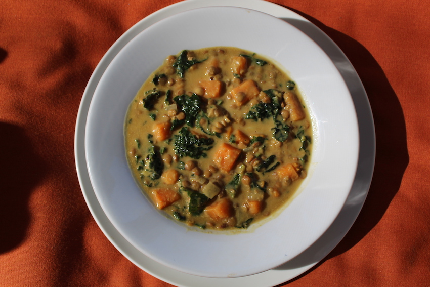 curry sweet potato lentil soup
